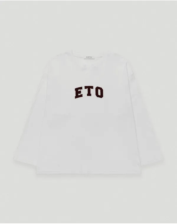 [3rd] ETO logo patch loose tee - ivory