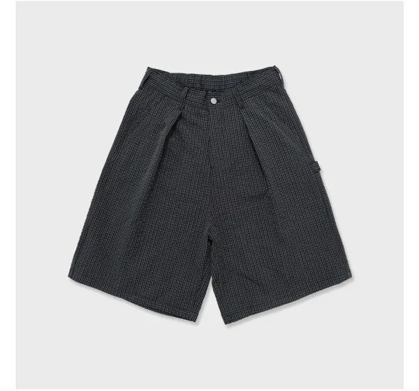[PLZPROJECT]GRID CHECK BERMUDA PANTS, BLACK