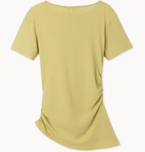 Shirring unbalance T_Leek Green