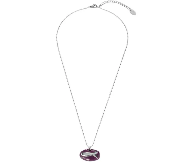 minnow necklace-purple