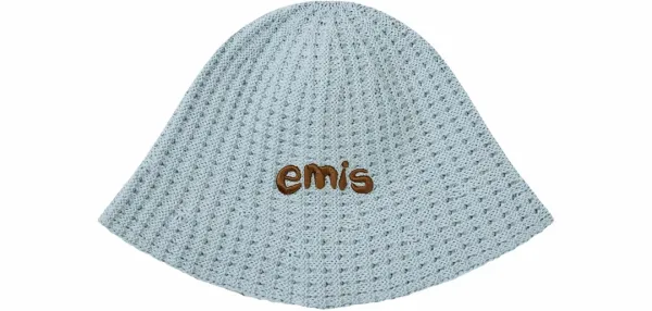 COASTAL WAFFLE KNIT BUCKET HAT-PASTEL BLUE