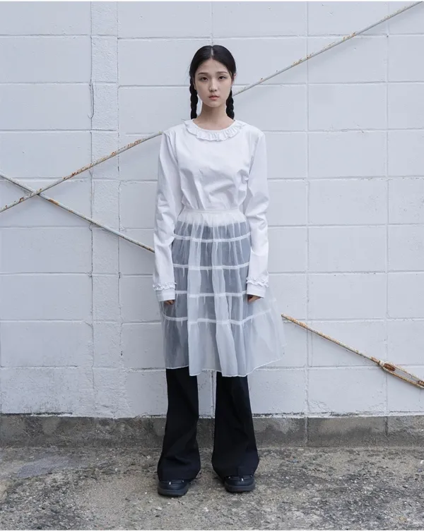 frill neck t shirt (open, 단독 주문 시 선발송)