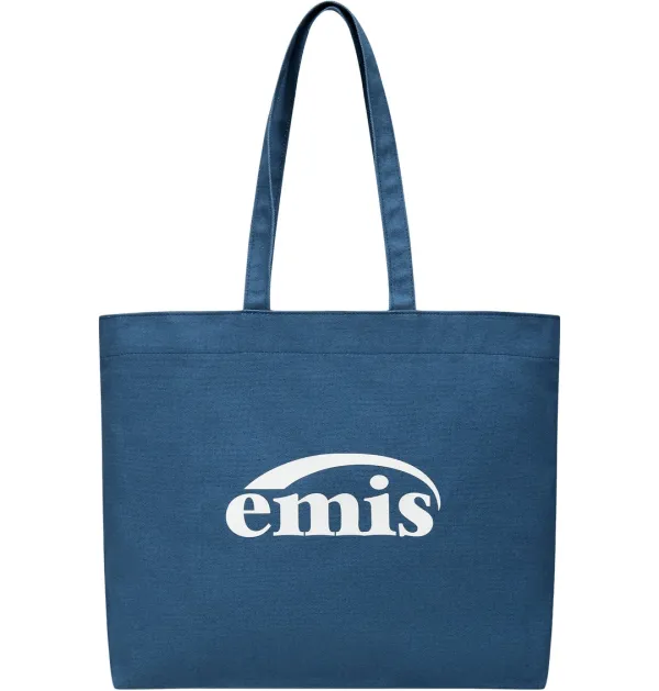 LOGO OXFORD SHOULDER BAG-BLUE