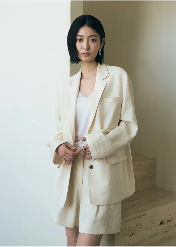 SIOT4195 라운지 소프트 블레이저_Light beige