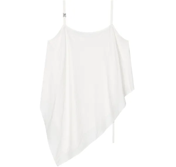 Asymmetric Draped Strap Top [ Ivory ]