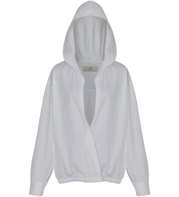 ALTON COTTON HOODED SHIRTS (WHITE)