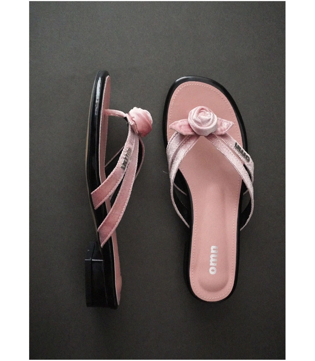 옴니포턴트 omn rose velvet sandal _Pink 상품 이미지 2