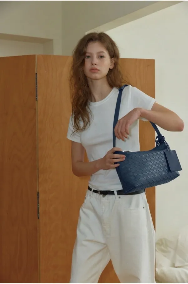 ANC WEAVING MESH MINI BAG_NAVY