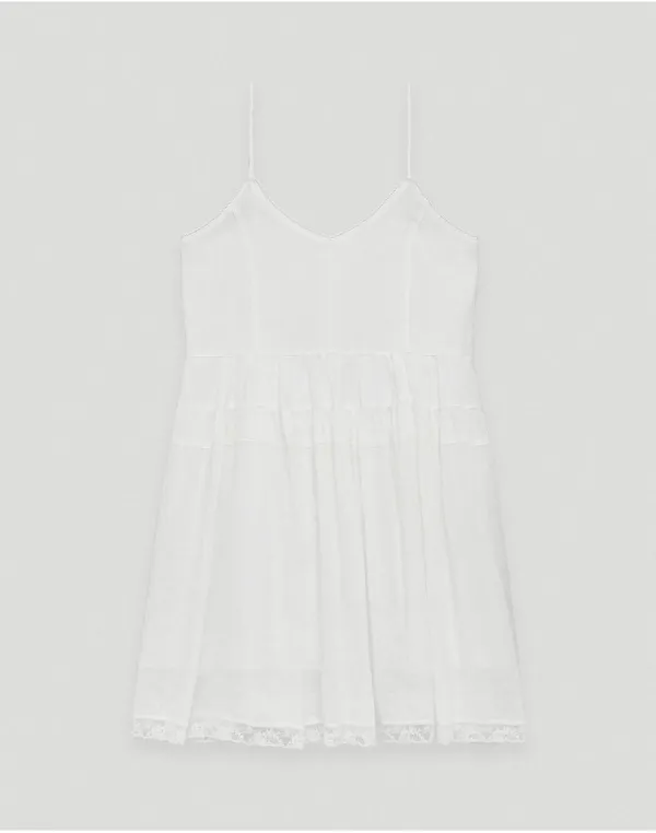 Vintage bloom check dress - ivory
