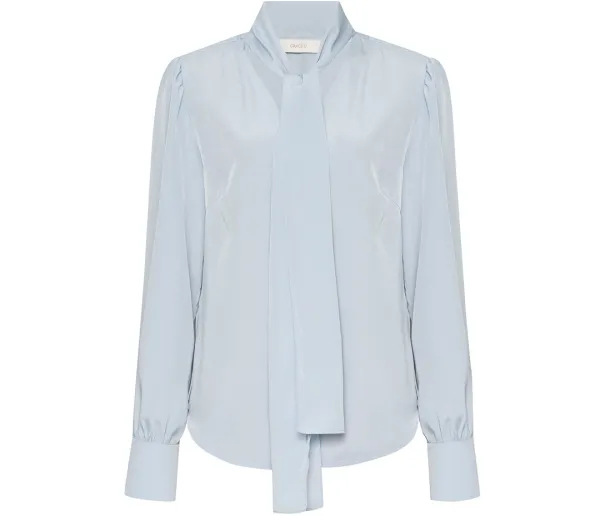 Kayla Tie Blouse (Blue)