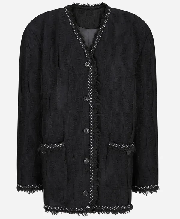 25FW ruffle fringe jacket