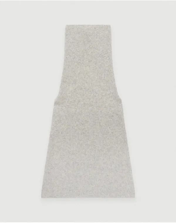 Cashmere turtleneck knit - oat melange