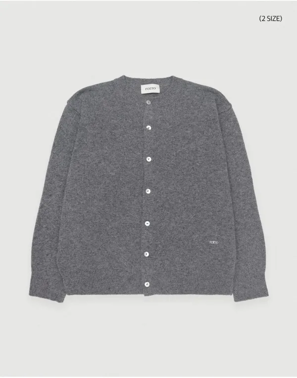 [3rd] Basic alpaca cardigan - charcoal