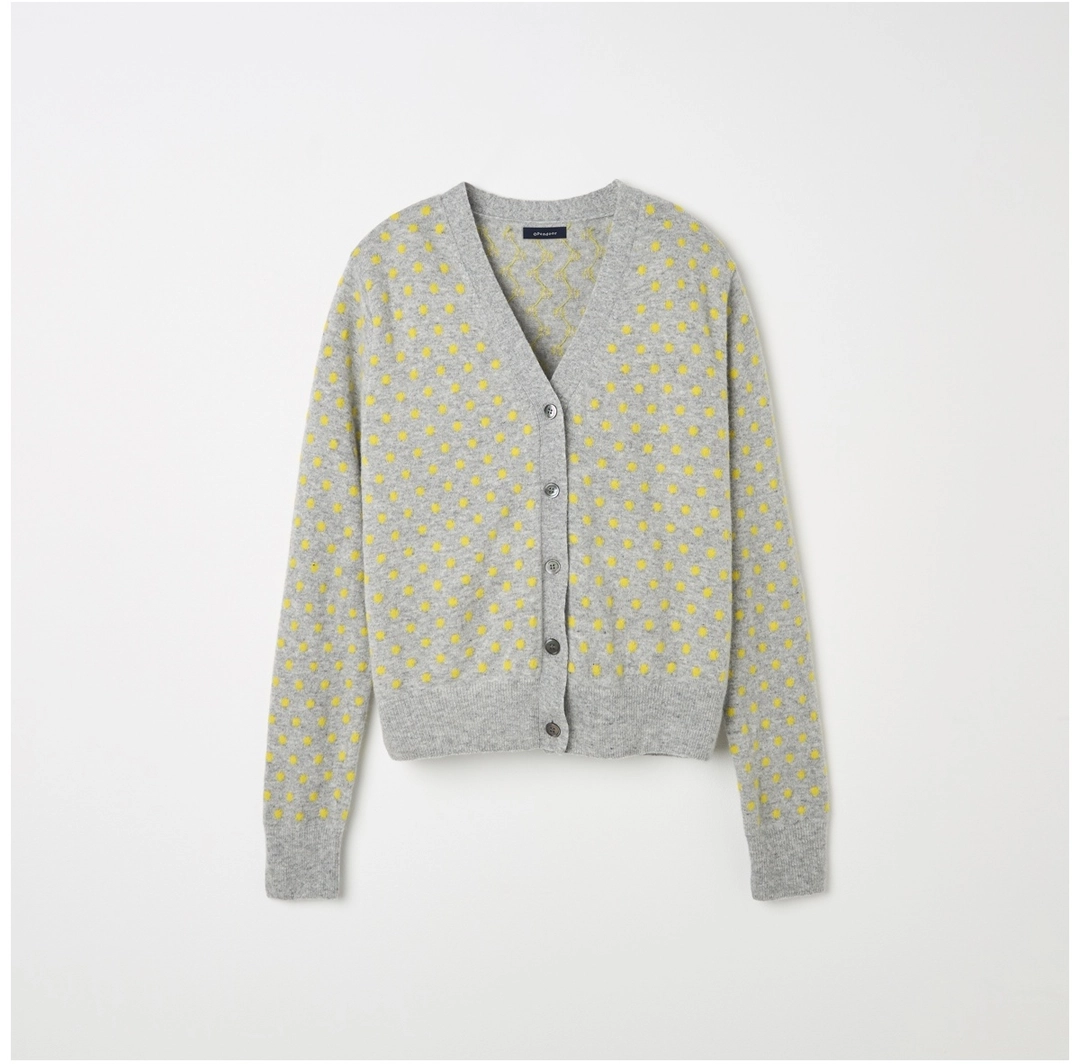 오픈도어 Spot v cardigan Gray 상품 이미지 1