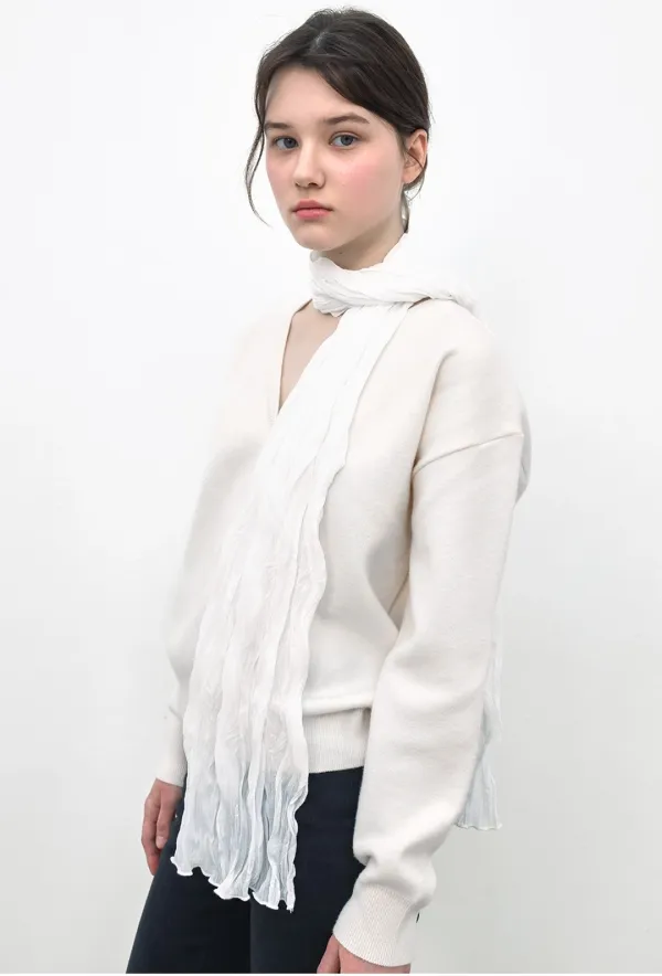 CLOUD CRINKLE SCARF - WHITE