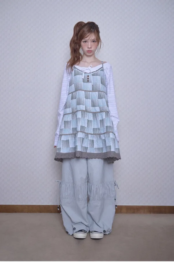Tiered mori sleeveless (Mint Gray)