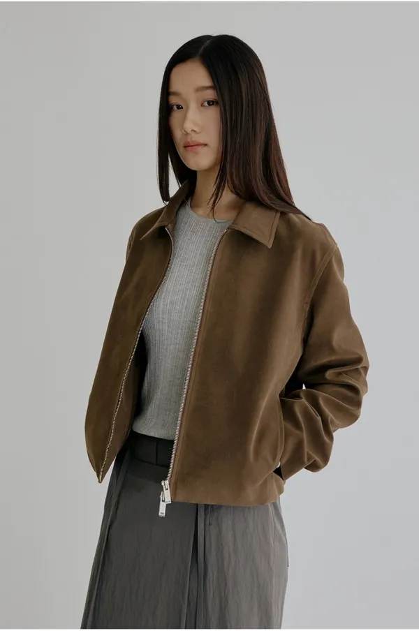스웨이드 집업 자켓_2COLORS
