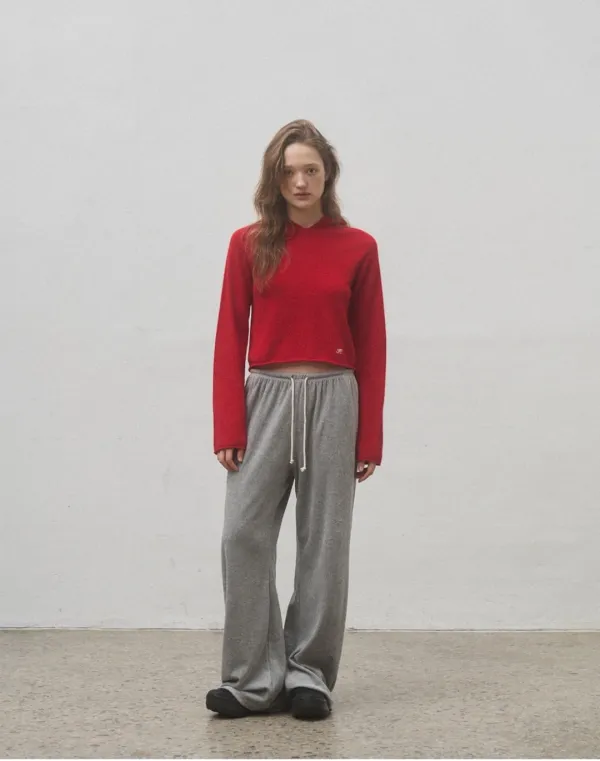 HOODY WHOLEGARMENT KNIT - RED
