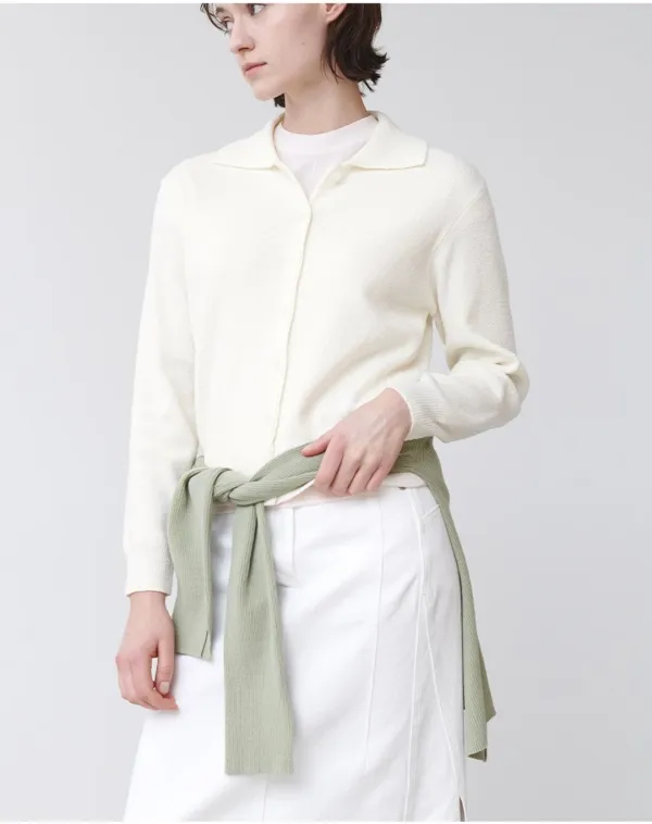 [SET] Boucle Knit Cardigan + Short Sleeve Top SS5SD144_2color