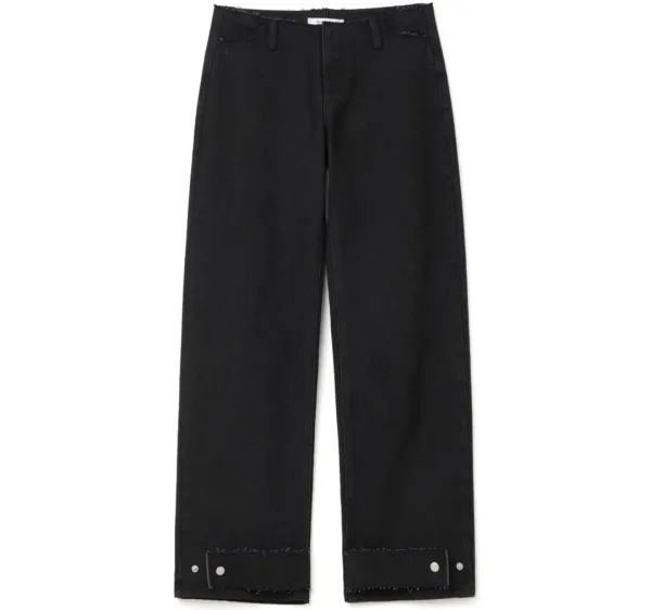 (6/25 예약배송) Raw Cut Relaxed Jeans [Washed Black]