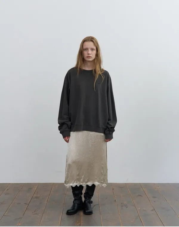 Hand pigment sweatshirt - vintage charcoal