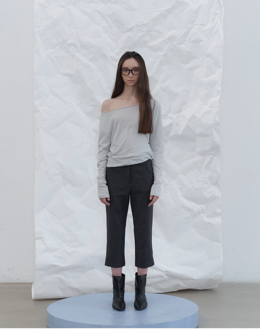 포에토 The code off shoulder tee - mint (exclusive) 상품 이미지 1