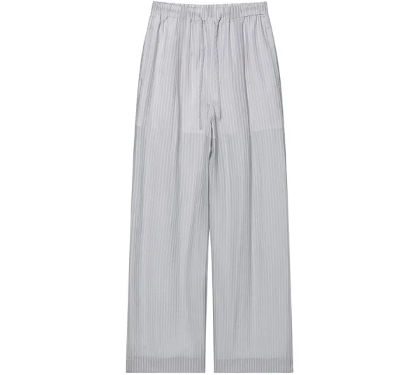 Sheer Stripe Wide Tuck Pants SW6ML704-11