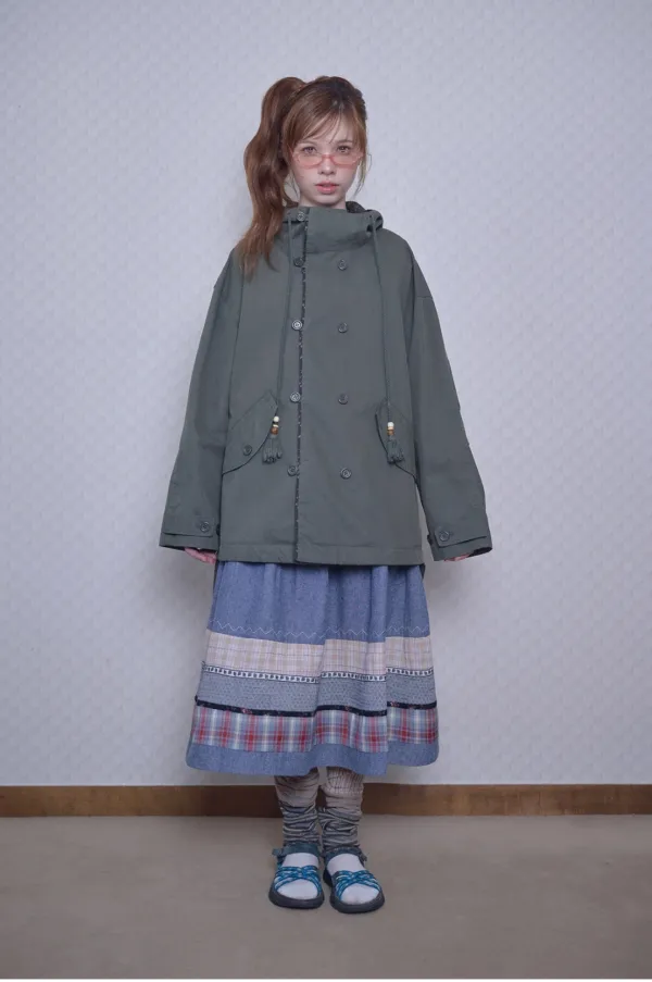 Washed field jacket (Khaki)