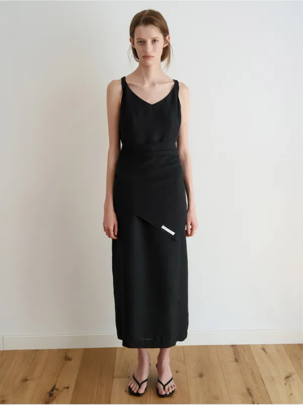 SERENE VISCOSE KNOT OPS_BLACK_OF1C2XOP02BKA