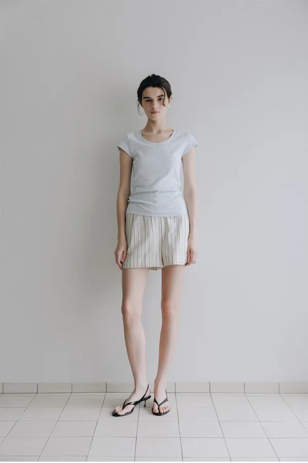 Banded Waist Striped Shorts SW6ML710-99