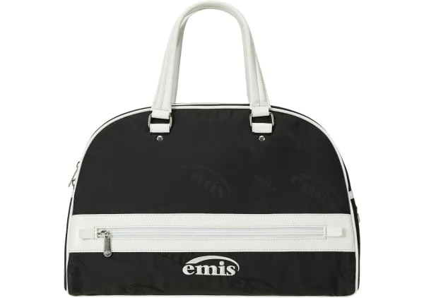 LOGO JACQUARD DUFFLE BAG-BLACK