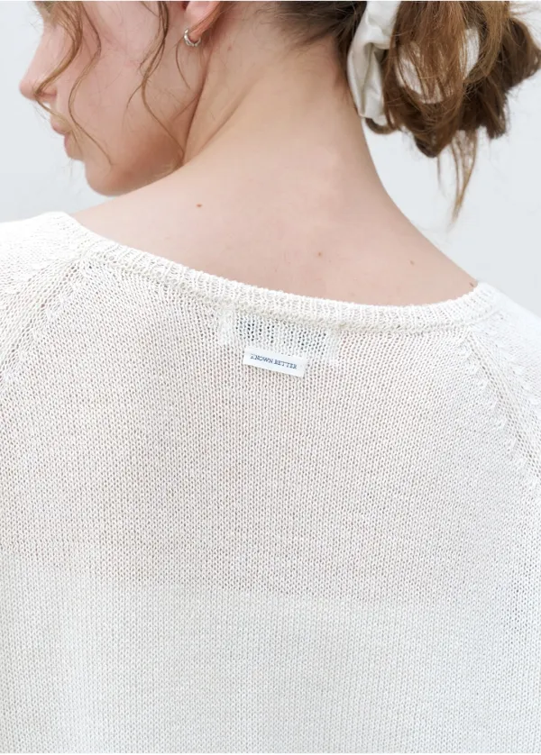 Loose-fit paper knit [KNSS08KN01]_Ivory