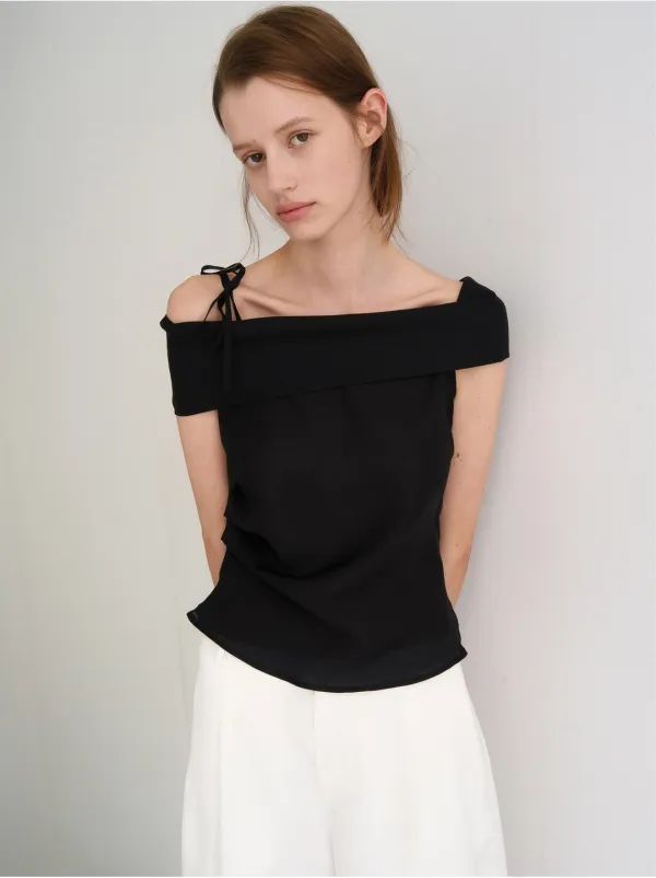 VISCOSE DRAPE BLOUSE_BLACK_OF1C2XBS01BKA