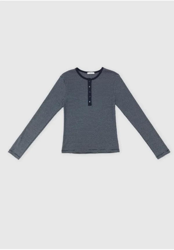 [7차] STRIPE HENRYNECK T-SHIRT_NAVY