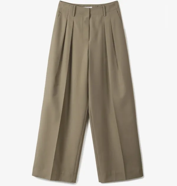 투턱 와이드 슬랙스_CAMEL BEIGE