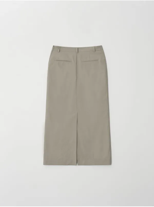 Back Slit Long Skirt(Khaki)