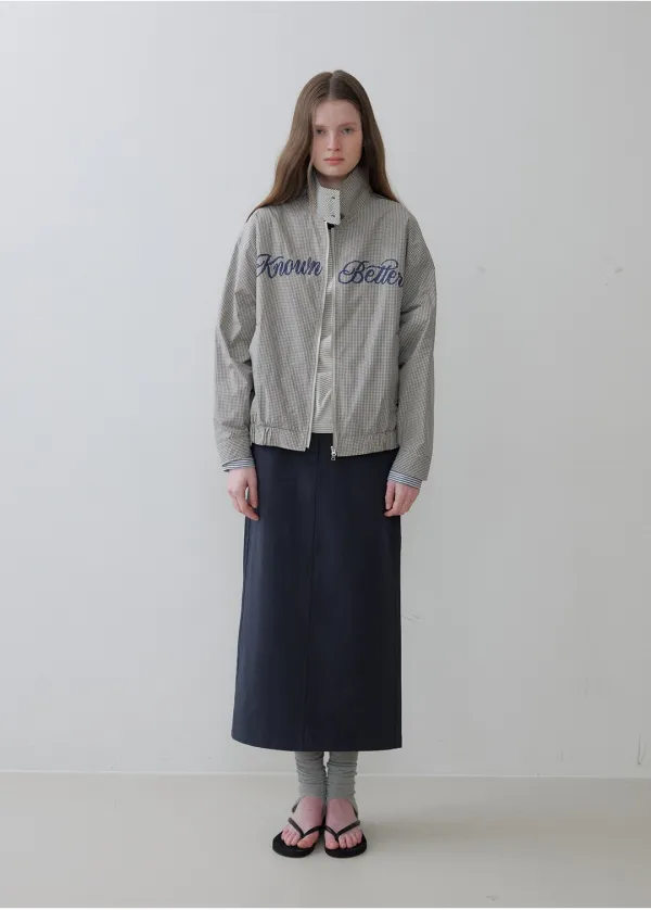 Better check blouson jumper [KNSS06JP04]_Gray