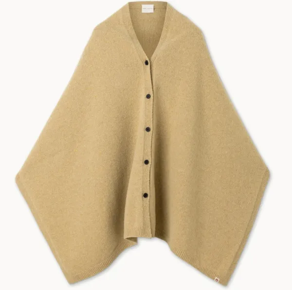Wide button-up shawl_Potato