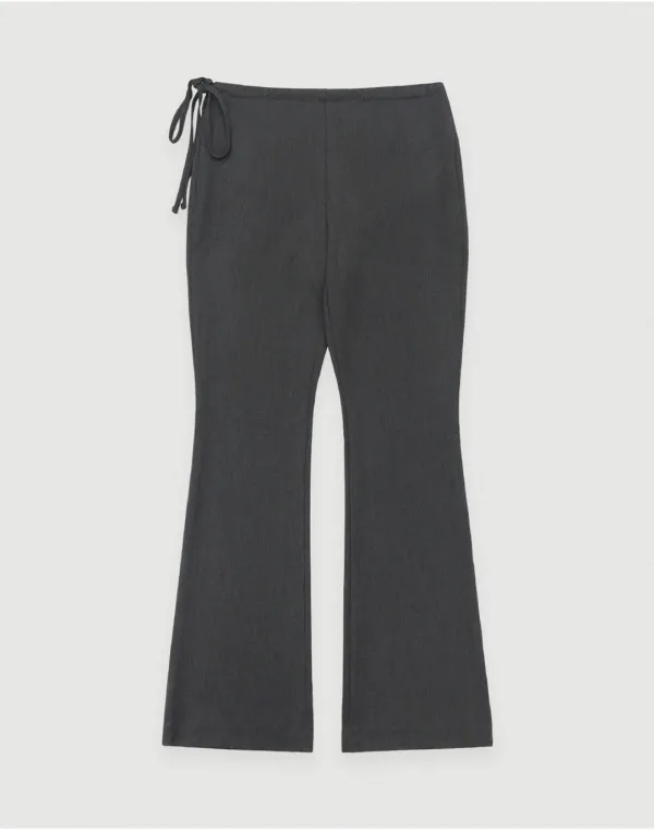 Between skirt pants set - charcoal