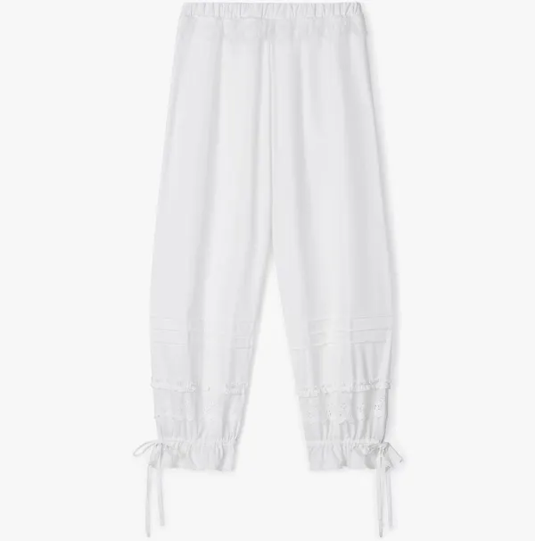 Lace Gather Pants_Ivory
