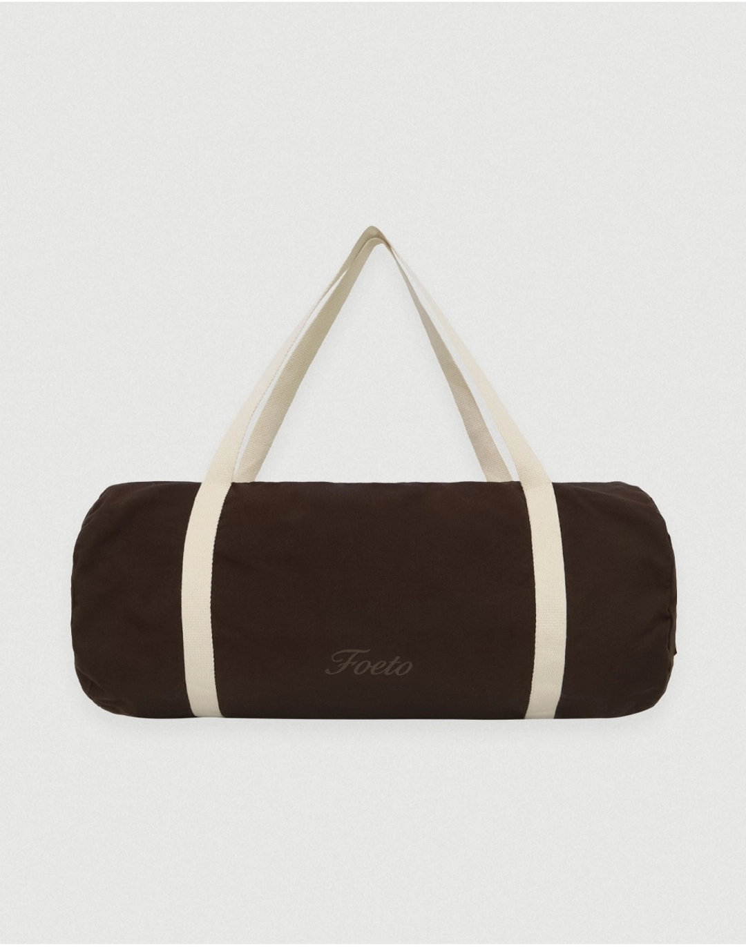 포에토 Mallet check canvas bag - brown 상품 이미지 1