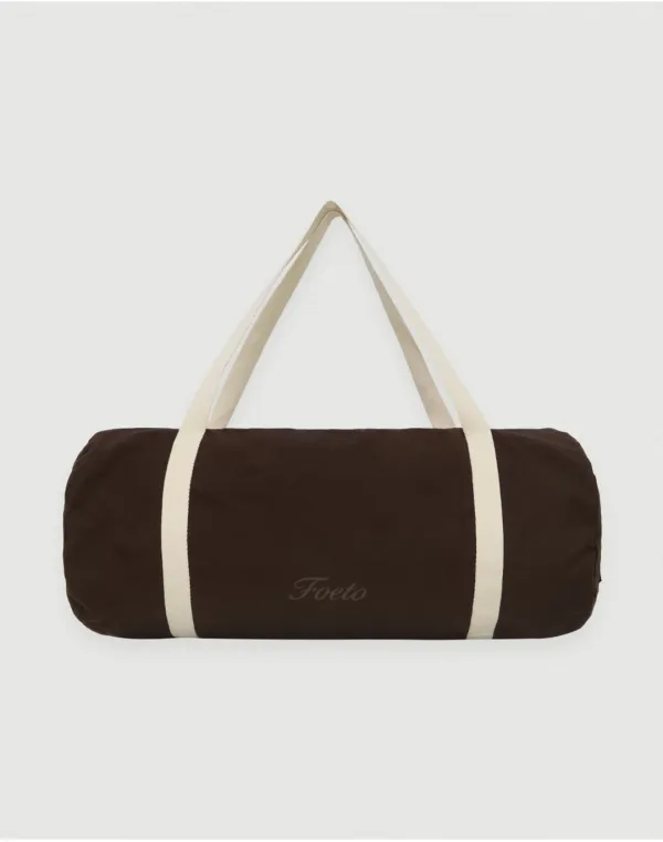 Mallet check canvas bag - brown