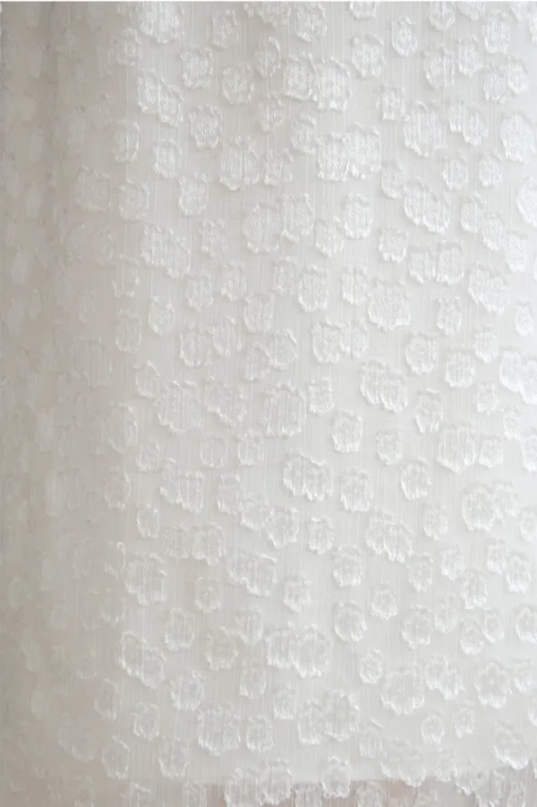 TIR ROMANTIC SHEER FLORAL SKIRT_CREAM
