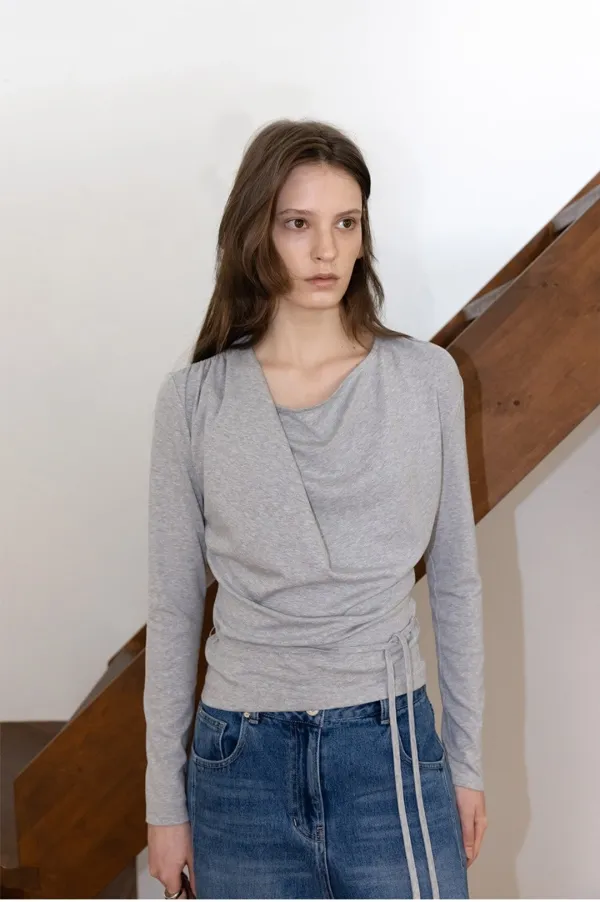 Draped String T-shirt SW6SE641_3color