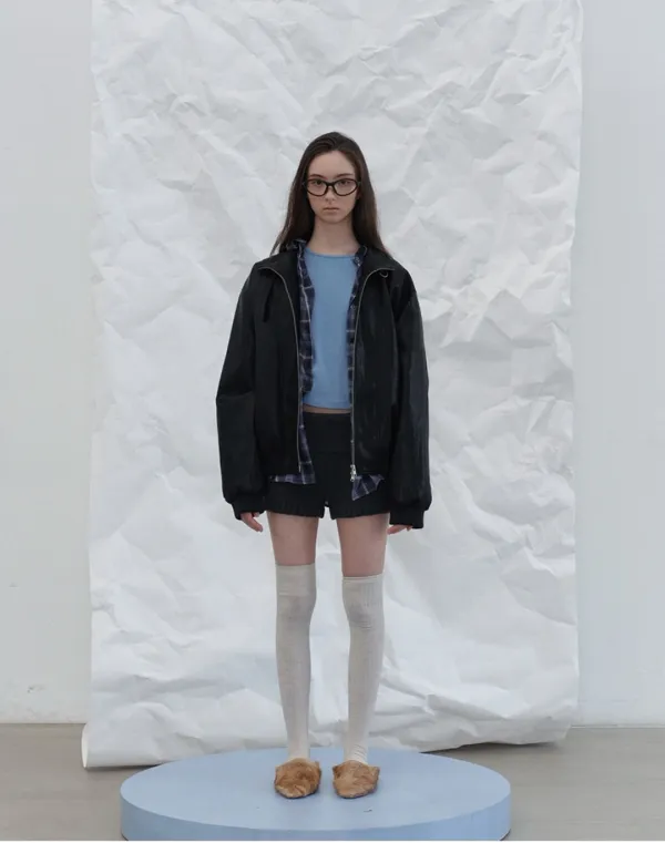 Cove knit shorts - charcoal