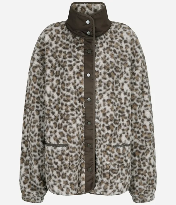 25FW fuber leopard fleece jacket