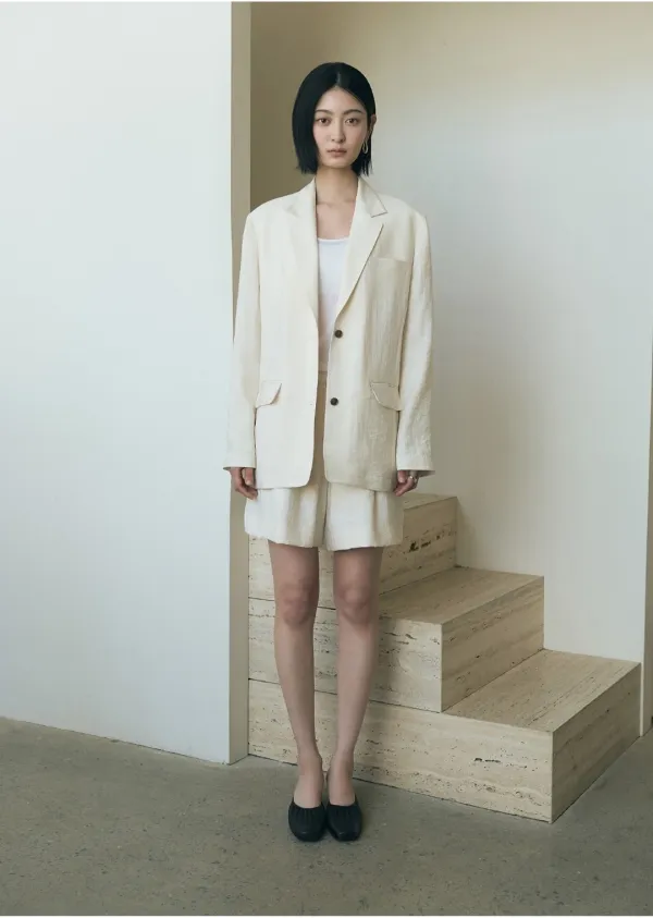 SI 라운지 소프트 블레이저 셋업_Light beige