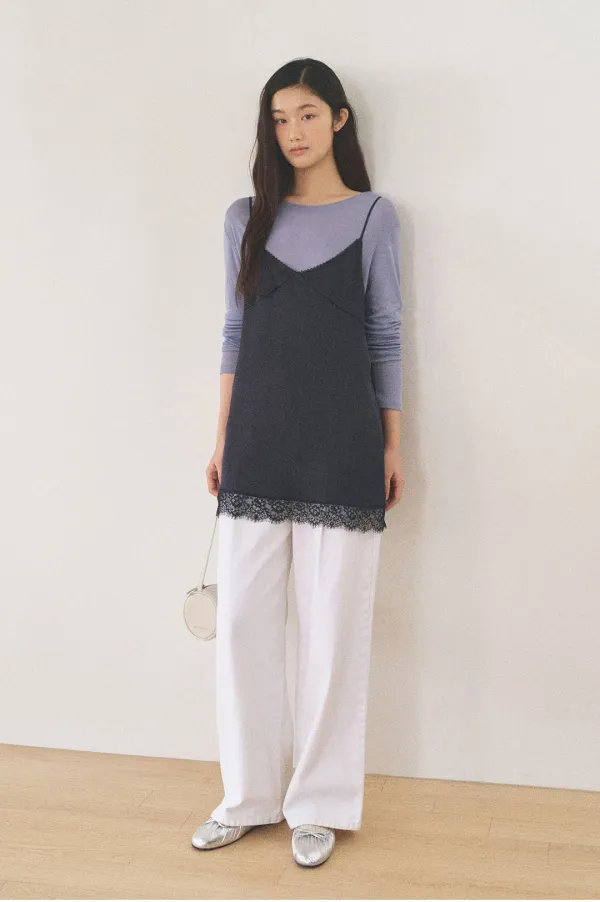 SHOWY LACE TOP_NAVY