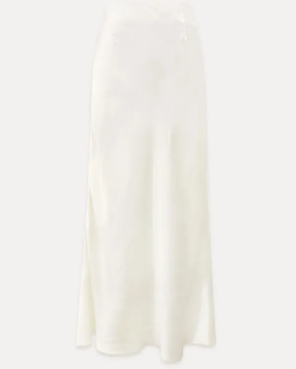 CHIXLABEL H  26SS 달리아 아세테이트 롱 스커트 - Ivory