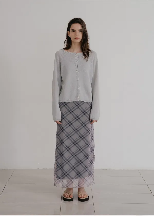 Paper knit cardigan [KNSS10CD03]_Sky blue